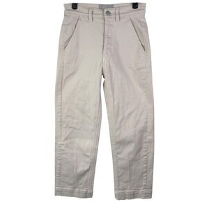 Everlane The Straight Leg Crop Short Beige Womens Size 0 Classic Minimalist